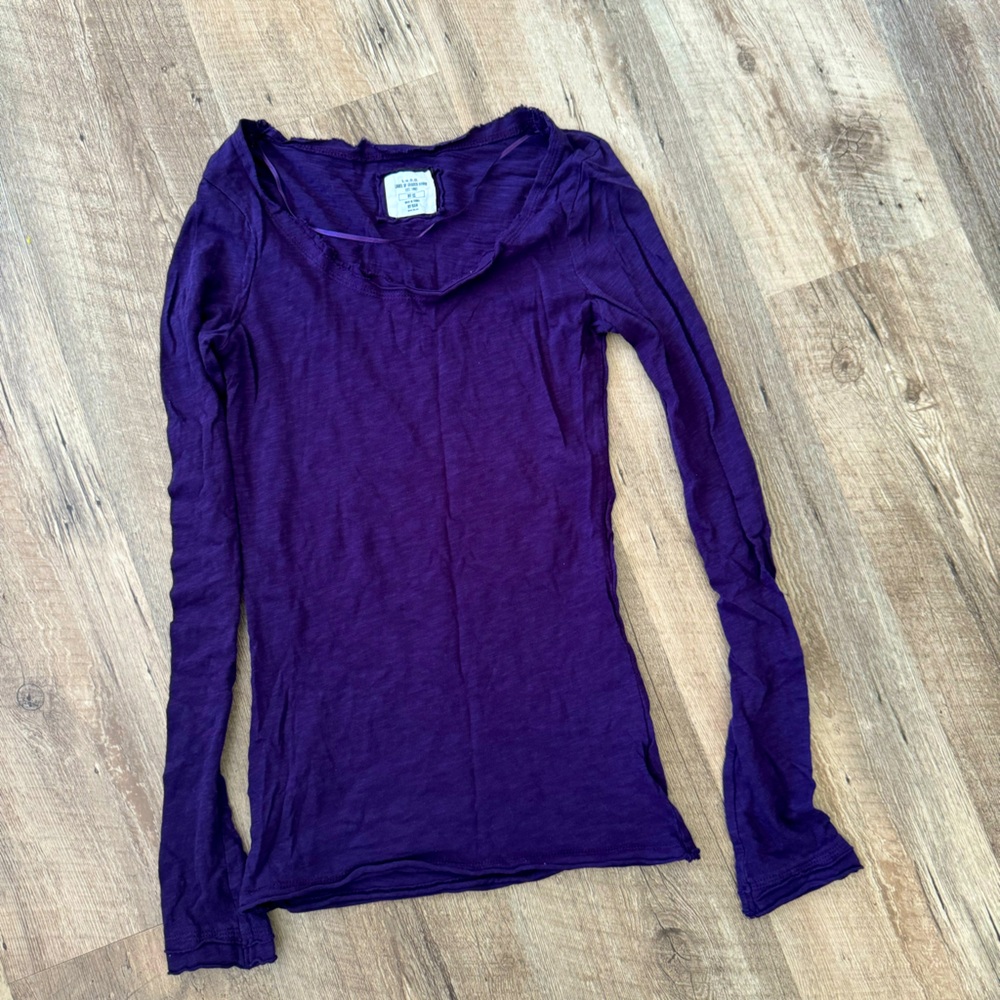 H&M women purple long shirt